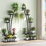 Soporte para plantas de interior, estante para flores de 6 niveles para jardín en casa - Juego de 2
