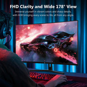 Monitor Gamer Curvo Z-Edge de 32'', 240 Hz, 1 ms, FreeSync, 1080p, Monitor para juegos con bisel ultra delgado, VA 1500R, inclinación ajustable, 2*HDMI 2.0 y 2*DP 1.4, luz LED RGB (cable HDMI incluido)