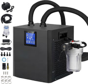Enfriador para baño de hielo, kit de enfriador de agua de 1/3 HP para baño de hielo, dispositivo de refrigeración de 300L con pantalla táctil, control remoto, 39-122℉, con bomba y filtro para recuperación y terapia en casa