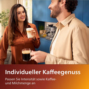Cafetera espresso superautomática PHILIPS Serie 5400 - LatteGo, 12 bebidas, espumador de leche, pantalla táctil, 4 perfiles, acabado cromado (EP5447/90)