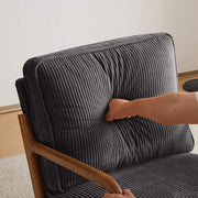 Sillón decorativo tapizado de estilo moderno de mediados de siglo