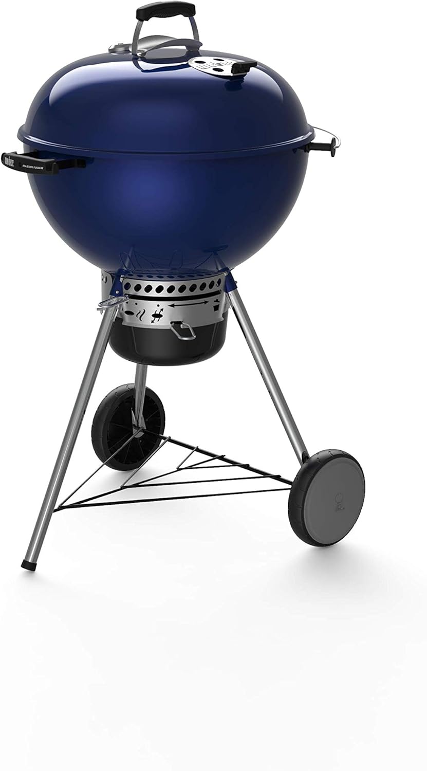 Barbacoa de carbón Weber Master-Touch 14516001, azul océano profundo