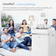 Aire acondicionado portátil Comfee Easy Cool 2.0, 7000 BTU 2,0kW, refrigeración, ventilación y deshumidificación, tamaño de habitación hasta 68m³ (25㎡), control por APP/Alexa/Google Home/IFTTT, aire acondicionado móvil con manguera de escape