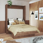 Cama Murphy contemporánea tamaño Queen brasileña con estante de Oakland Living Easy Lift