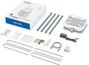 Repetidor WiFi 6 Mesh para exteriores de largo alcance AX3000, punto de acceso Gigabit de doble banda para exteriores WN573HX3 PoE/potente amplificador WiFi inalámbrico (4 antenas de 8 dBi, resistente al agua IP67, MU-MIMO, 256 dispositivos)