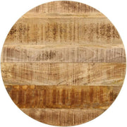 Mesa de centro Gianna, redonda 86 cm, mesa de salón, mesa auxiliar, tablero de madera de mango, estructura de metal con recubrimiento en polvo negro, con estante adicional, robusta, de fácil mantenimiento