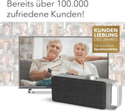 Altavoz/barra de sonido para TV Faller Oskar con Clear Voice (portátil, inalámbrico, fácil manejo, carcasa de aluminio)