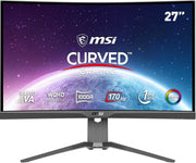 Monitor Gaming curvo MSI MAG 275CQRF-QD de 27" WQHD - Panel Rapid VA 1000R, 2560x1440, 16:9, 170Hz / 1ms, FreeSync Premium, HDR Ready, soporte ajustable - HDMI 2.0b, DisplayPort 1.2a, USB Type-C, USB 2.0