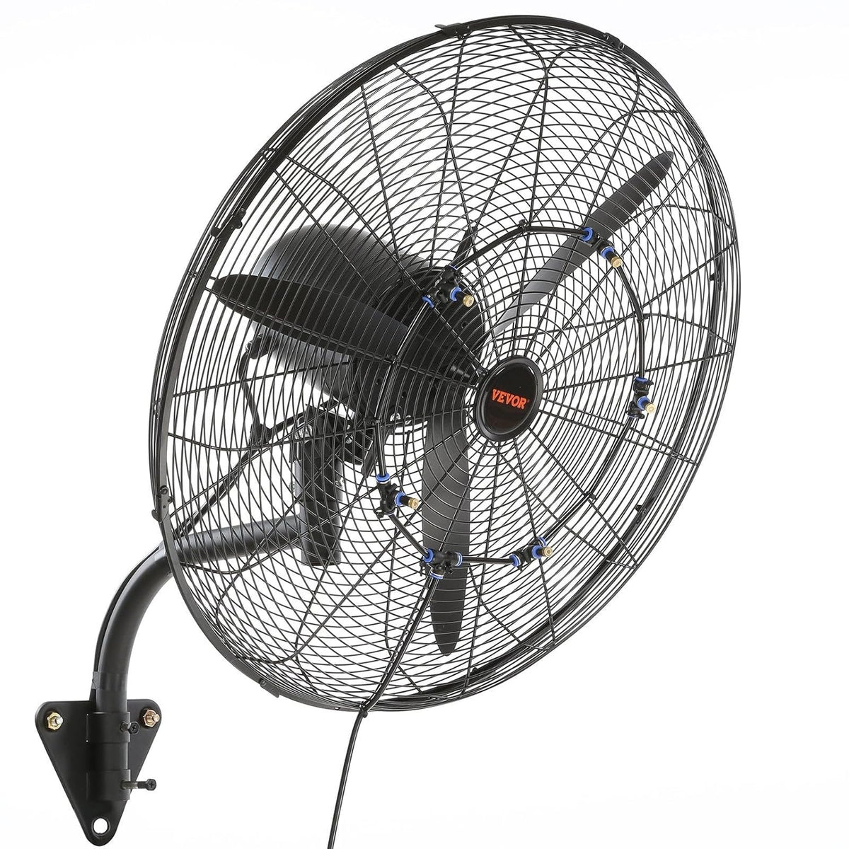 Ventilador nebulizador VEVOR, ventilador oscilante e impermeable de 61,6 cm, 3 velocidades, 7000 CFM, ventilador comercial o residencial para enfriar almacenes, invernaderos, talleres