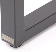 Estructura para banco, banco, silla, mesa de comedor, rincón de asiento, estructura de metal para bricolaje, banco de jardín (juego de 2, negro mate RAL 9005)