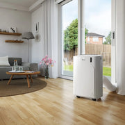 Acondicionador de aire portátil 3 en 1 De'Longhi Pinguino para hasta 27 m², 9400 BTU, silencioso, mando a distancia, 24 h, clase energética A, PACEM82