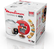 Moulinex, Cookeo Multicocina inteligente 6L, 150 recetas integradas, Cocción sin supervisión, Pantalla intuitiva, Guía de cocción, Aplicación MyMoulinex, 1600W, Blanco, 15 años de reparabilidad, CE85CA10