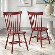 Sillas de comedor de madera maciza con respaldo de barrotes Simple Living Venice (juego de 2)