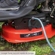 Tractor cortacésped térmico Scheppach MR225-61 - 4,4 kW - 6 CV - Ancho de corte 61 cm - Altura de corte ajustable 35-75 mm - Jardines de hasta 2600 m² - Cesta de 150 l