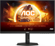 AOC Gaming Q27G4XD - Monitor QHD de 27 pulgadas, 180Hz, 1 ms, FreeSync Prem., G-Sync Comp., HDR400 (2560x1440, HDMI 2.0, DisplayPort 1.4, Hub USB) Negro
