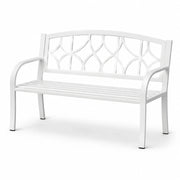 Banco de acero blanco 128 cm