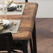 Juego de comedor rectangular para 4 personas con sillas tapizadas