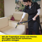 Kärcher Waschsauger Puzzi 10/1 Edition, für Polster und textile Oberflächen, Frischwassertank: 10 l, Sprühmenge; 1 l/min, Flächenleistung: 20-25 m2/h, Gewicht: 10,5 kg, Polster- & Fugendüse, Bodendüse