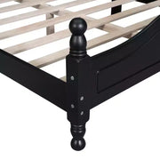 Base de cama de madera tamaño Queen Whisen, base de plataforma con soporte de listones de madera
