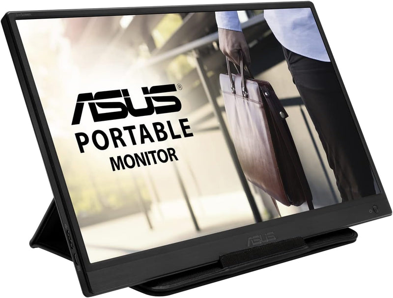 ASUS ZenScreen MB165B - Monitor portátil de 15,6" HD para PC - Teletrabajo o Gaming - Alimentación y visualización mediante USB Tipo-A - Panel TN - 1366x768 - PS3, PS4, Raspberry Pi, Xbox - 220cd/m² - Negro