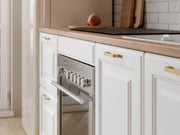Vente-unique - Cocina completa - con encimera de 200 cm - Blanco y Natural - CELOMIA