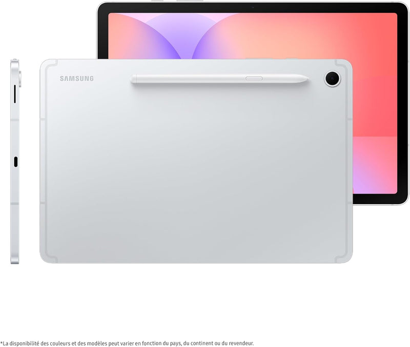 Samsung Galaxy Tab S10 Lite, 10,9", Wi-Fi, 128 Go, Tablette Android, S Pen inclus, Argent, Chargeur secteur rapide 25 W inclus, Version FR