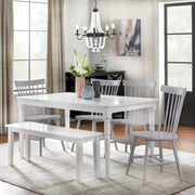 Sillas de comedor de madera maciza con respaldo de barrotes Simple Living Venice (juego de 2)