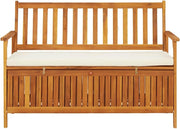 vidaXL Banco de Almacenamiento de Jardín Asiento Baúl Madera Maciza de Acacia
