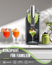 Máquina de granizados INOVIVA, no requiere hielo, máquina de granizados de 2L para el hogar con autolimpieza, 5 programas preestablecidos, granizados congelados, margaritas, frappés, batidos (versión S1.2)