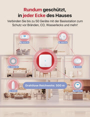 Detector de humo inteligente Wi-Fi X-Sense con salida de voz y 17 ubicaciones, alarma de incendio, detector de humo interconectado, 33 mm, detector de incendios con estación base SBS50, XS0B-MR121, 12 unidades