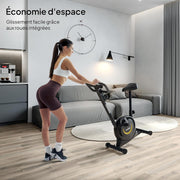 Bicicleta estática para adultos ZIPRO con resistencia magnética de 8 niveles, pantalla LCD, soporte para teléfono y sillín ajustable, bicicleta estática para entrenamiento cardiovascular, bicicletas deportivas portátiles (One S)