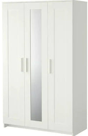 Armario IKEA BRIMNES de 3 puertas, blanco, 117x190 cm