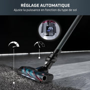 Rowenta X-Force Flex 9.60 Allergie Aspiradora escoba sin cable, filtración antialergénica, potente 100AW, ultraligera, autonomía 45min RH2038WO, negro/violeta