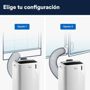 Pinguino PAC EM90K SILENT Aire Acondicionado Portátil 9.800 BTU/h, 2,5 kW, hasta 85 m³, función deshumidificador y ventilación
