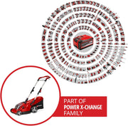 Cortacésped inalámbrico Einhell RASARRO 36/42 Kit Power X-Change (36V, 42 cm de ancho de corte, hasta 725 m², motor sin escobillas, caja colectora de 50L, función de mulching, incl. 2x 5,2Ah + 1x cargador doble)