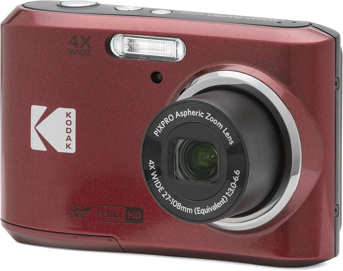 KODAK Pixpro - FZ45 - Cámara digital compacta de 16,44 megapíxeles - Negro - Rojo - 1280 x 720p