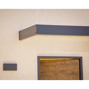 Toldo para puertas y ventanas Sophia de 3 pies, gris y transparente