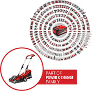 Cortacésped inalámbrico Einhell RASARRO 36/42 Kit Power X-Change (36V, 42 cm de ancho de corte, hasta 725 m², motor sin escobillas, caja colectora de 50L, función de mulching, incl. 2x 5,2Ah + 1x cargador doble)