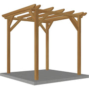 Pérgola de madera maciza 2,3 x 2,3 m