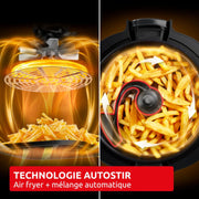 Moulinex Multicook Stir&Fry, Multicocina y freidora de aire, pala mezcladora automática, 14 programas, cocción en 2 niveles, MZ7408F0