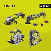 Pack 9 Herramientas 18V ONE+: Taladro, Atornillador de impacto, Amoladora, Multiherramienta, Pistola de pegamento, Sierra circular, Sierra de calar, Linterna, Lijadora + 2 baterías y cargador - R18CK9B-252SLZ
