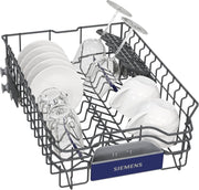 Siemens SR65YX08ME, lavavajillas inteligente iQ500 totalmente integrable, 45 cm de ancho, tercera bandeja para cubiertos, Zeolita, extra silencioso, aquaStop, apertura automática de puerta al finalizar el programa, varioSpeed, iluminación interior