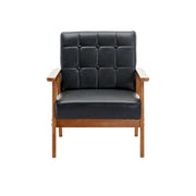 Juego de 2 sillas decorativas de estilo moderno de mediados de siglo con mesa auxiliar