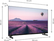 THOMSON Smart TV LED Full HD de 32 pulgadas (80 cm), Android, Google Assistant, Wi-Fi, Dolby Digital, Bluetooth, triple sintonizador (cable, satélite, antena), HDMI, CI, panel A – 32FA2S13
