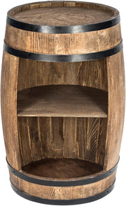 Bar de vino LED Weeco. Botellero mueble bar XL. Barril vintage decorativo para salón. Minibar para ginebra, whisky y cerveza. Mesa alta de barril. Barril de madera para copas y botellas. Estante de vino, set de regalo.