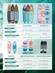 Tabla de paddle surf hinchable Niphean para adultos con todos los accesorios, tabla de stand up paddle hinchable de 320 cm para todos los niveles, SUP con capacidad de 200 kg para 2 personas, paddle hinchable con asiento