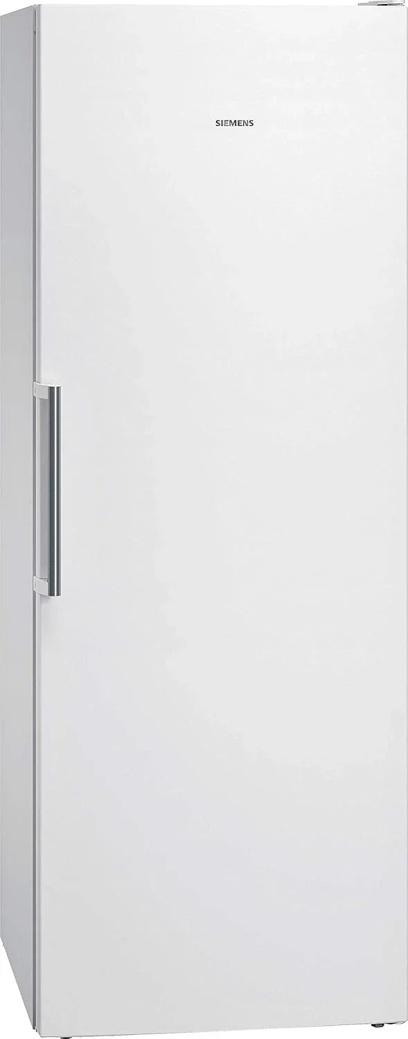 Congelador Siemens GS54NAWCV iQ500, 176 x 70 cm, 327 L, noFrost nunca más volver a descongelar, bigBox espacio para alimentos congelados grandes, varioZone estantes y cajones de cristal flexibles, Blanco