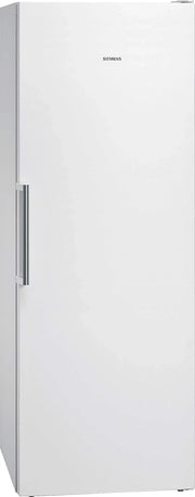 Congelador Siemens GS54NAWCV iQ500, 176 x 70 cm, 327 L, noFrost nunca más volver a descongelar, bigBox espacio para alimentos congelados grandes, varioZone estantes y cajones de cristal flexibles, Blanco