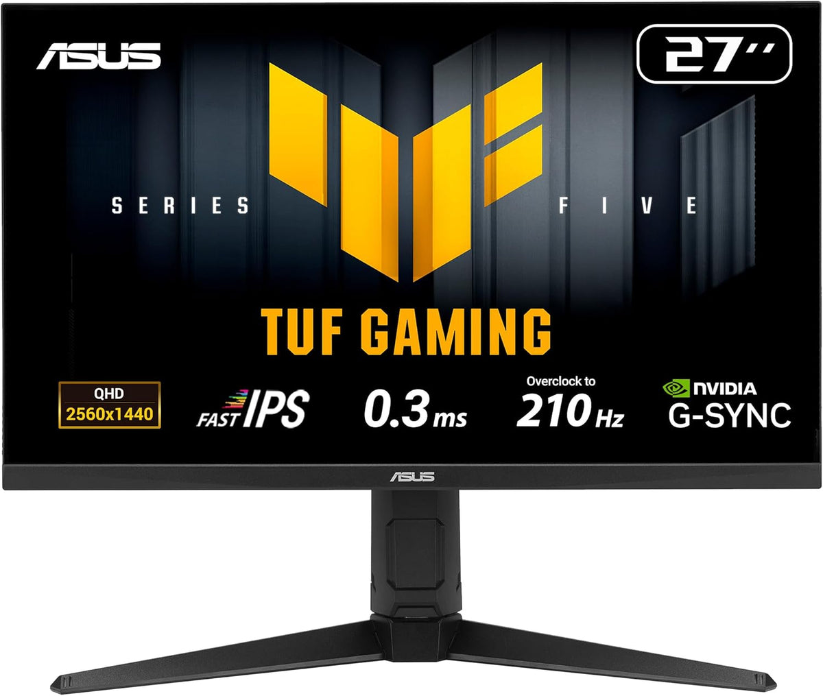 TUF Gaming VG27AQL5A - Monitor Gaming de 27" QHD (2560x1440), 210Hz (OC), Fast IPS, ELMB Sync, 0.3ms GTG, Altavoces estéreo, DisplayWidget Center, Gaming AI, Ajustable en altura