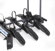 Portabicicletas de enganche Fischer ProlineEvo 2, para 2 bicicletas hasta 60 kg de carga útil, apto para bicicletas eléctricas, premontado, bloqueable, plegable